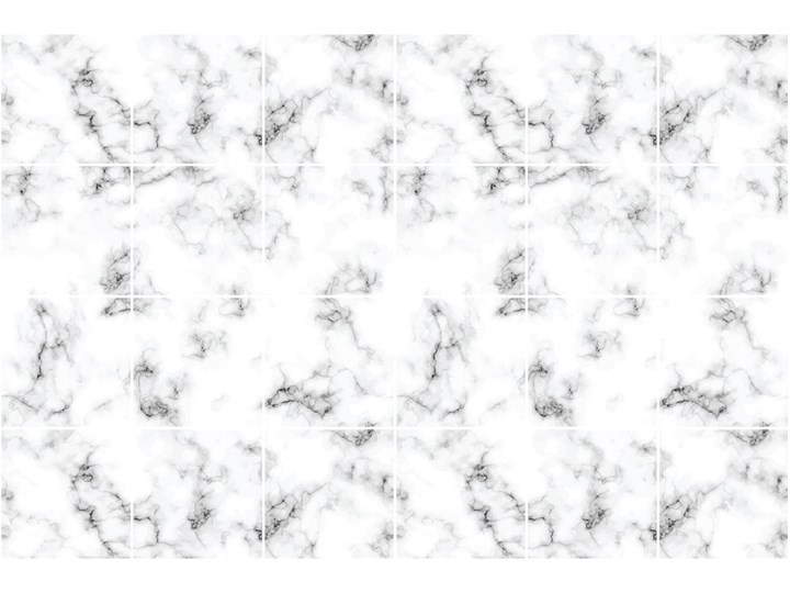 Komplet 24 naklejek ściennych Ambiance Black and White Marble, 10x10 cm