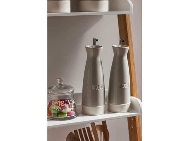 Zestaw 2 brązowych naczyń kamionkowych na olej i ocet Premier Housewares, 528 ml Stal nierdzewna Zestaw do przypraw Pojemnik na ocet i oliwę Kategoria Przyprawniki