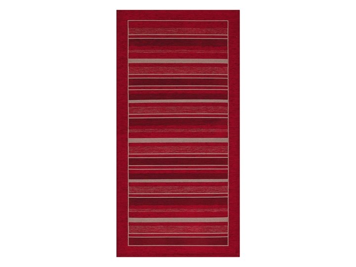 Czerwony chodnik Floorita Velour, 55x140 cm Prostokątny Poliester Chodniki Kategoria Dywany Akryl Bawełna Wzór Paski