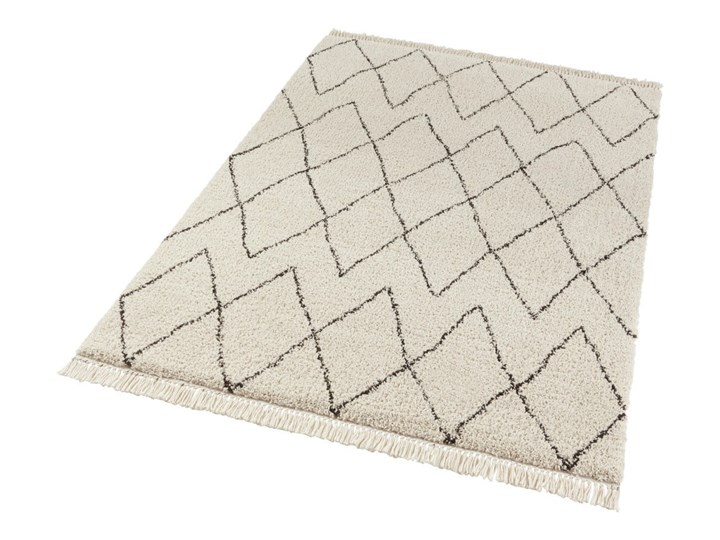 Kremowy dywan Mint Rugs Jade, 80x150 cm Prostokątny Dywany Wzór Geometryczny