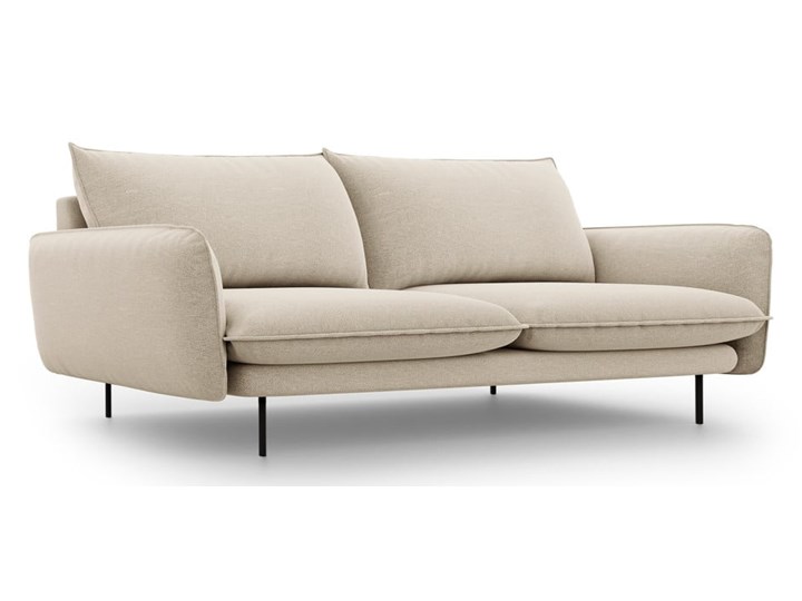 Beżowa sofa Cosmopolitan Design Vienna, 230 cm Głębokość 92 cm Stała konstrukcja Typ Gładkie