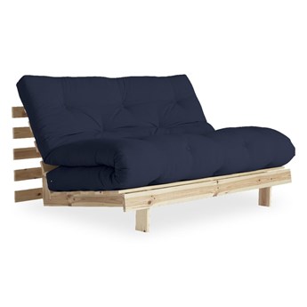 Sofa rozkładana z ciemnoniebieskim pokryciem Karup Design Roots Raw/Navy