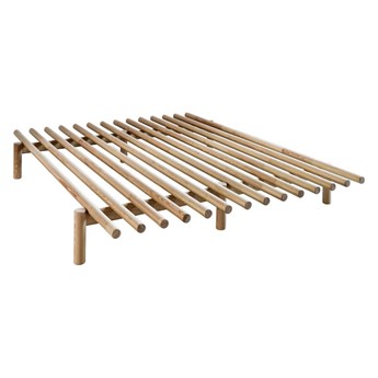 Łóżko dwuosobowe z drewna sosnowego Karup Design Pace Natural, 140x200 cm