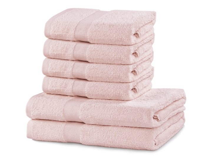 Zestaw 6 różowych ręczników DecoKing Marina Łazienkowe 50x100 cm Bawełna Komplet ręczników 70x140 cm Ręcznik kąpielowy Kategoria Ręczniki