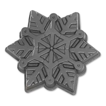 Forma do ciasta w kolorze srebra Nordic Ware Snowflake, 1,4 l