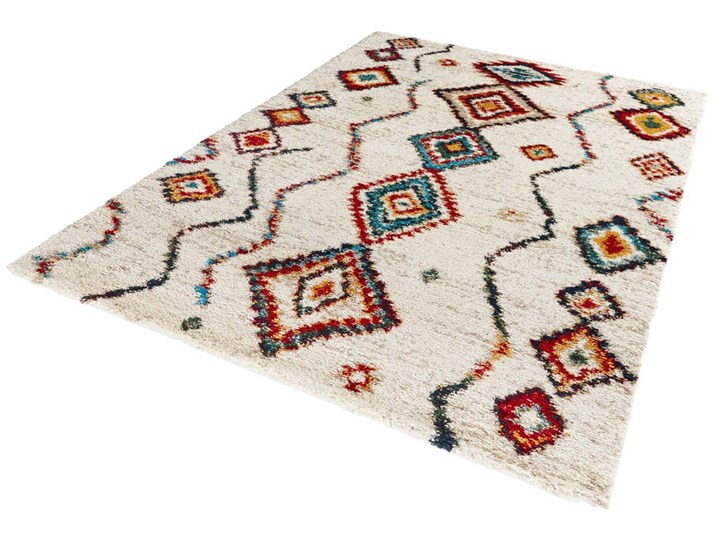 Kremowy dywan Mint Rugs Geometric, 120x170 cm Wzór Abstrakcyjny Juta Syntetyk Prostokątny Dywany Wzór Geometryczny