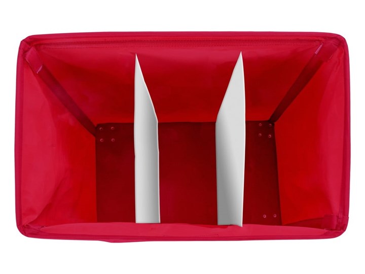 Czerwony potrójny kosz na pranie Wenko Trivo, 117,6 l Kategoria Kolor Biały