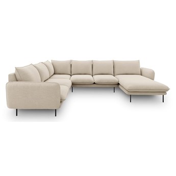 Beżowa sofa w kształcie litery U Cosmopolitan Design Vienna, lewostronna