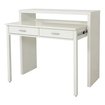 Biała konsola/biurko wysuwane Woodman Desk