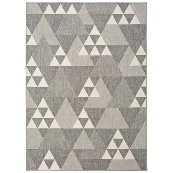 Jasnoszary dywan odpowiedni na zewnątrz Universal Clhoe Triangles, 120x170 cm