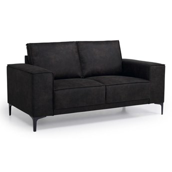 Antracytowa sofa z imitacji skóry Scandic Copenhagen, 164 cm