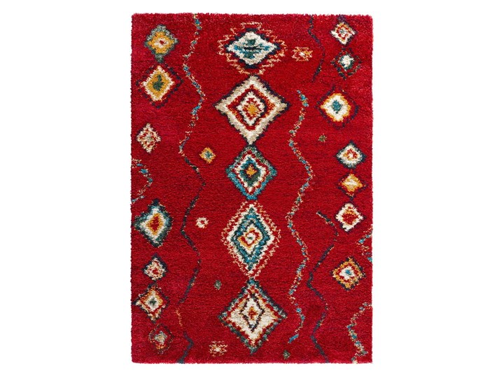 Czerwony dywan Mint Rugs Geometric, 160x230 cm Prostokątny Syntetyk Juta Dywany Wzór Abstrakcyjny