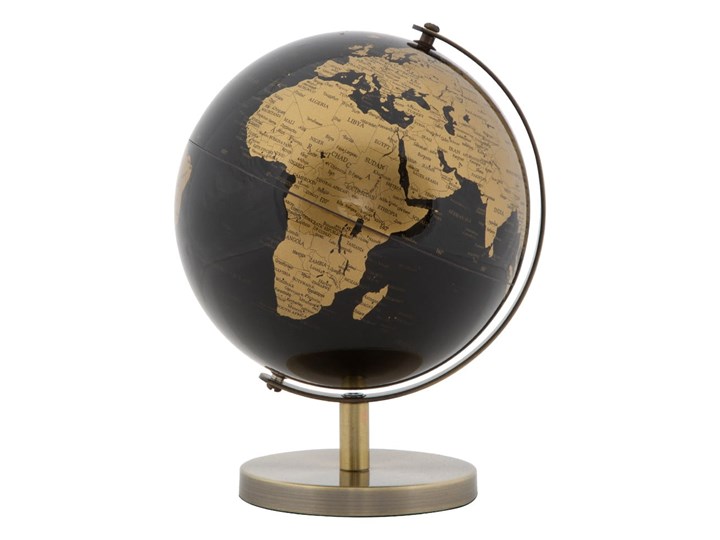 Globus Mauro Ferretti Globe Bronze, ø 13 cm Kolor Czarny Globusy Tworzywo sztuczne Metal Kategoria Figury i rzeźby