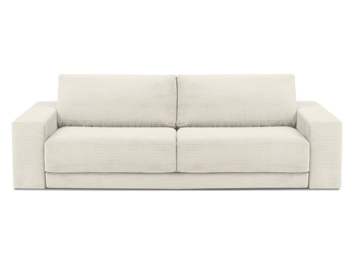 Beżowa sztruksowa sofa rozkładana Milo Casa Donatella Kolor Biały Typ Gładkie