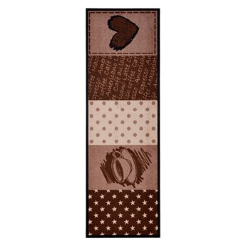 Brązowy chodnik Zala Living Coffee Heart, 50x150 cm