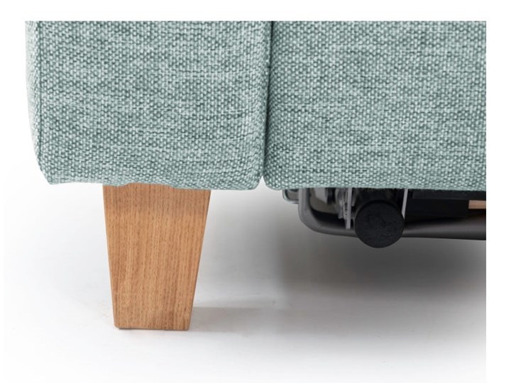 Miętowa rozkładana sofa Scandic Sonia Typ Gładkie