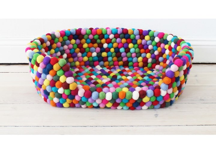 Kulkowe wełniane legowisko dla zwierząt Wooldot Ball Pet Basket Multi, 40x30 cm