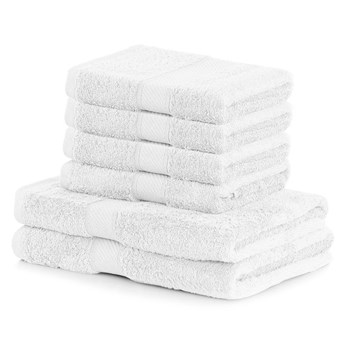 Komplet 6 białych ręczników AmeliaHome Bamby White