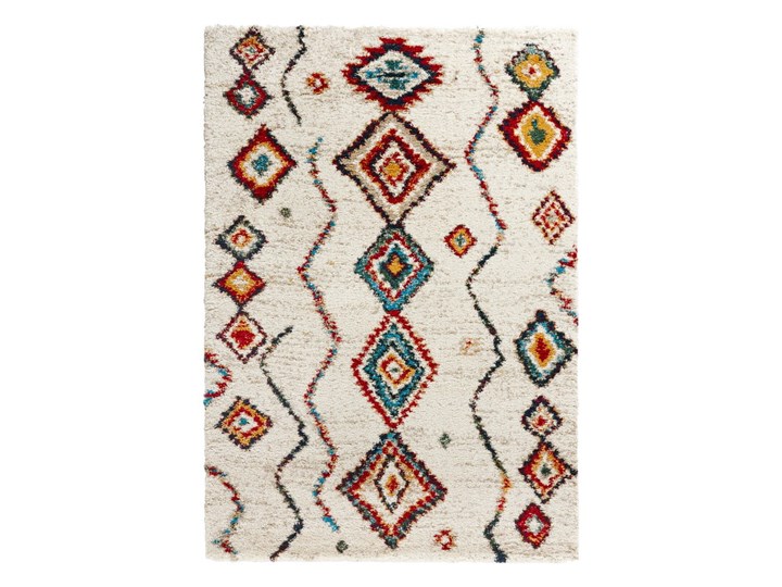 Kremowy dywan Mint Rugs Geometric, 80x150 cm Prostokątny Syntetyk Juta Dywany Kolor Wielokolorowy