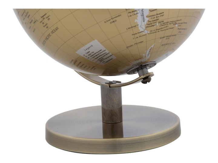 Dekoracja na stół w kolorze złoto-srebrnym Mauro Ferretti Globe, wysokość 28 cm Globusy Metal Tworzywo sztuczne Kolor Złoty
