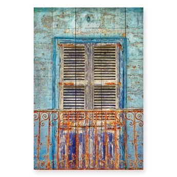 Tabliczka z drewna sosnowego Really Nice Things Balcony, 40x60 cm