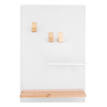 Biała tablica metalowa PT LIVING Perky, 34,5x52,5 cm