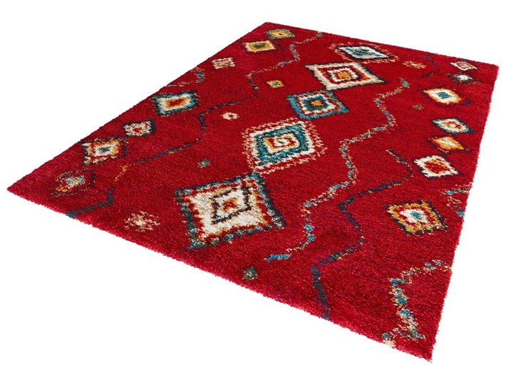 Czerwony dywan Mint Rugs Geometric, 200x290 cm Prostokątny Kolor Wielokolorowy Dywany Syntetyk Kategoria Dywany