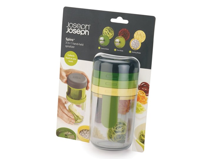 Spiralizer do warzyw Joseph Joseph Spiro Stal nierdzewna Tworzywo sztuczne Kolor Zielony Zestaw do przypraw Kategoria Przyprawniki