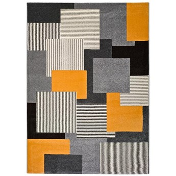 Szaro-pomarańczowy dywan Universal Leo Square, 160x230 cm