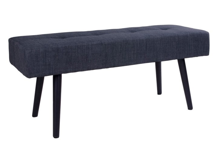 Ciemnoszara ławka House Nordic Skiby Tradycyjna Materiał obicia Tkanina Pikowana Materiał nóżek Metal