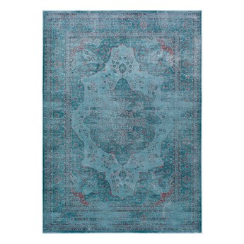 Niebieski dywan z wiskozy Universal Lara Aqua, 60x110 cm