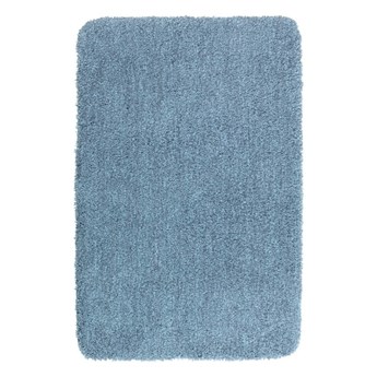 Niebieski dywanik łazienkowy Wenko Mélange, 90x60 cm