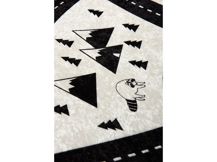 Dywan dla dzieci Black City, ⌀ 140 cm Okrągły Dywany Bawełna Kolor Czarny