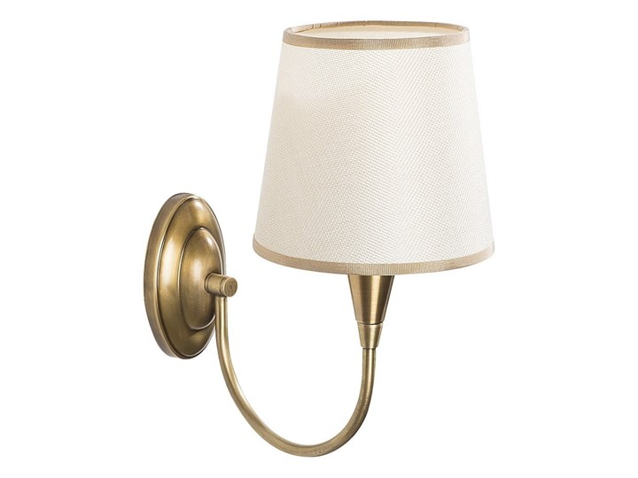 Metalowy kinkiet w złotym kolorze Opviq lights Patrick Kinkiet z abażurem Kategoria Lampy ścienne Kolor Biały