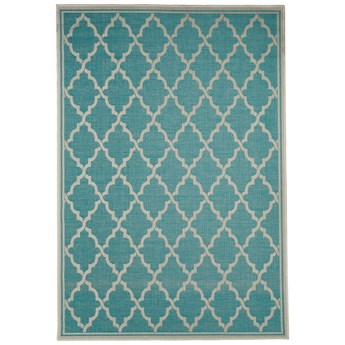 Turkusowy dywan odpowiedni na zewnątrz Floorita Intreccio, 135x190 cm