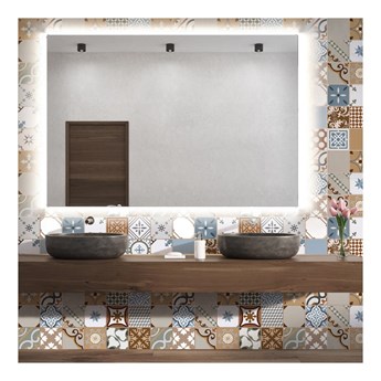 Zestaw 30 naklejek ściennych Ambiance Wall Stickers Cement Tiles Azulejos Estefania, 15x15 cm