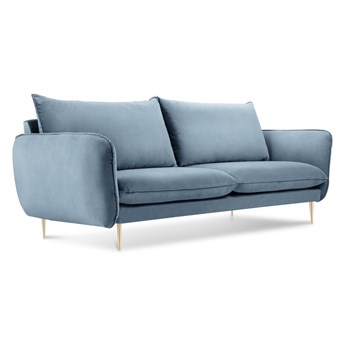 Bladoniebieska aksamitna sofa Cosmopolitan Design Florence, 160 cm
