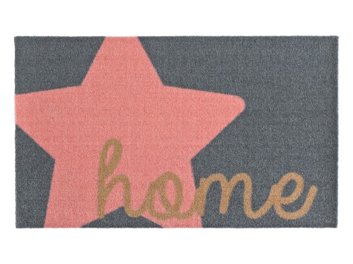 Szaro-różowa wycieraczka Zala Living Design Star Home Grey Pink, 50x70 cm Tworzywo sztuczne Kolor Szary