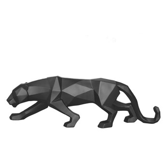 Matowa czarna figurka w kształcie pantery PT LIVING Origami Panther