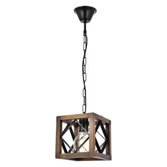 Lampa wisząca z drewna grabu Zikzak Rustik Ceviz