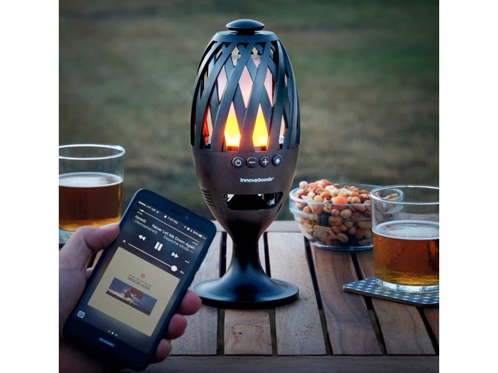 Lampa LED z głośnikiem Bluetooth InnovaGoods Kolor Lampa stojąca Kategoria Lampy ogrodowe