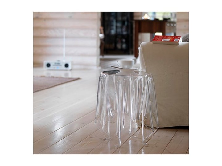Stolik Essey Illusion Clear Wysokość 44 cm Tworzywo sztuczne Kształt blatu Okrągłe