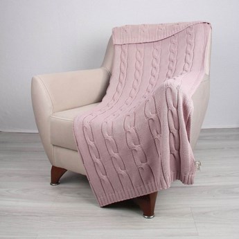 Różowa bawełniana narzuta Homemania Decor Couture, 130x170 cm