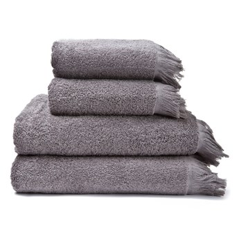 Zestaw 4 szarych ręczników ze 100% bawełny Bonami Selection, 50x90+70x140 cm