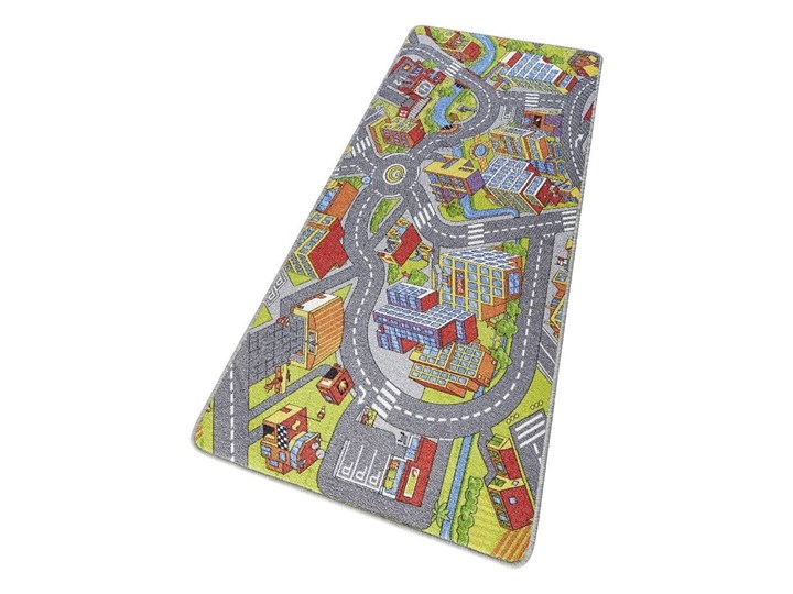 Chodnik dziecięcy z szarymi detalami Hanse Home City, 140x200 cm Dywany Prostokątny Syntetyk Chodniki Pomieszczenie Pokój przedszkolaka