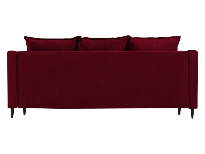 Czerwona rozkładana sofa ze schowkiem Mazzini Sofas Freesia, 215 cm Głębokość 135 cm Wielkość Trzyosobowa