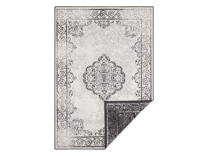 Czarno-kremowy dywan odpowiedni na zewnątrz Bougari Cebu, 80x150 cm Prostokątny Syntetyk Dywany Kolor Czarny