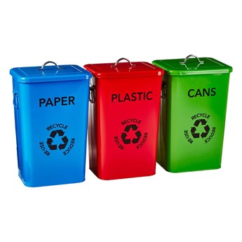 Zestaw 3 koszy do segregacji odpadów Premier Housewares Recycle Bins