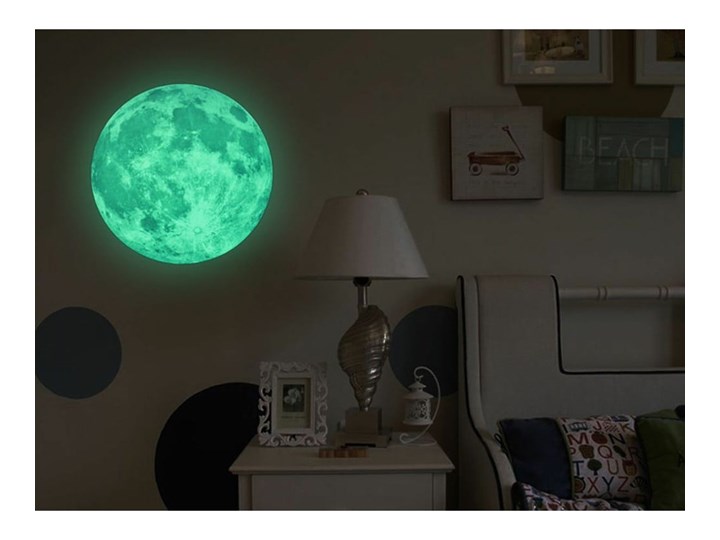 Świecąca naklejka dziecięca Ambiance Real Moon, ⌀ 30 cm