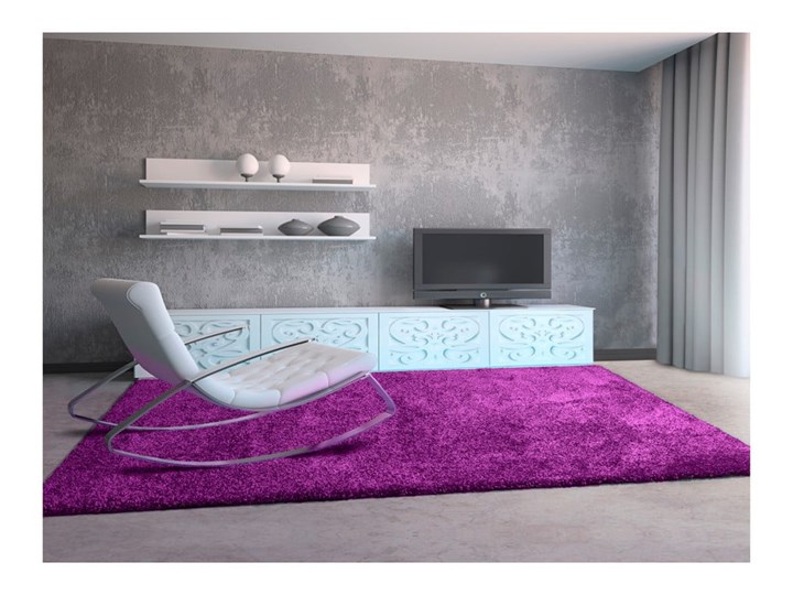 Fioletowy dywan Universal AquaLiso, 100x150 cm Syntetyk Juta Prostokątny Dywany Kategoria Dywany Wzór Jednobarwny